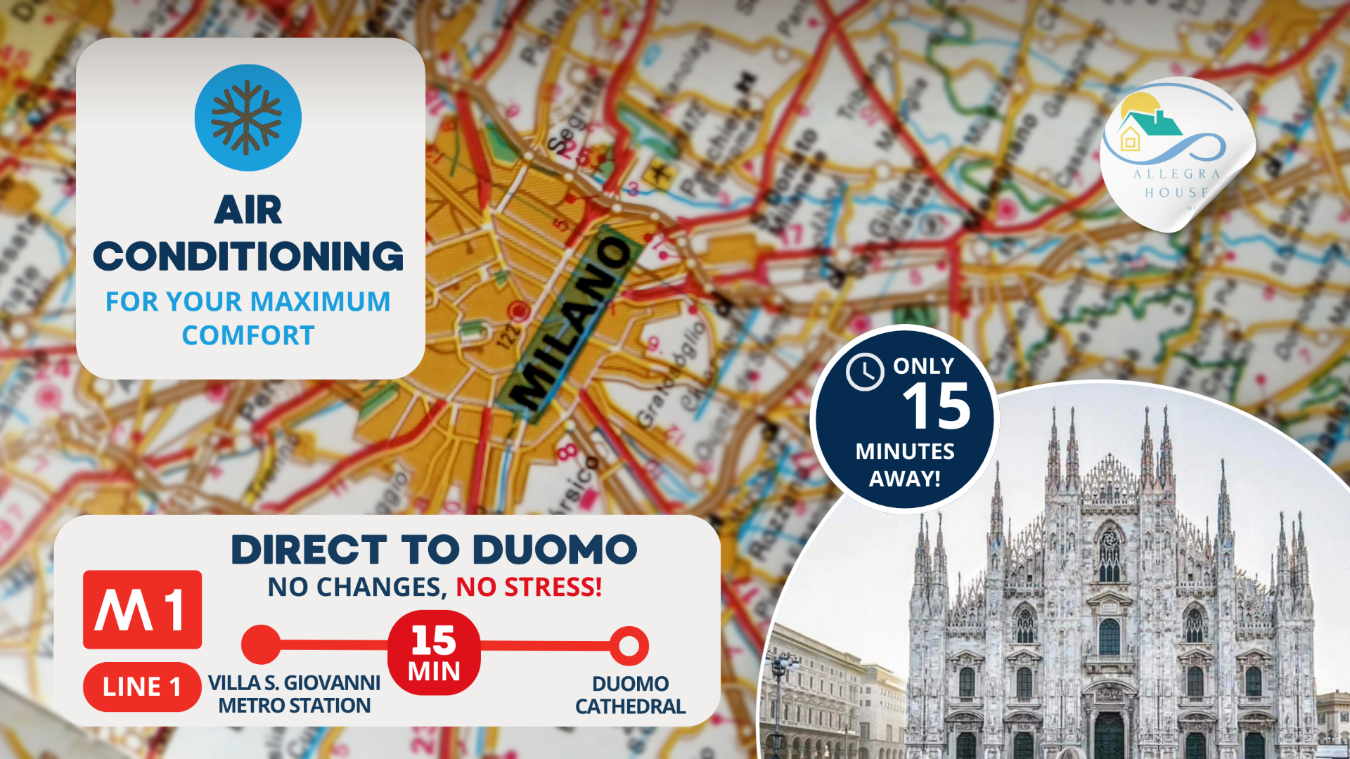 Close metro station and centre of Milan
