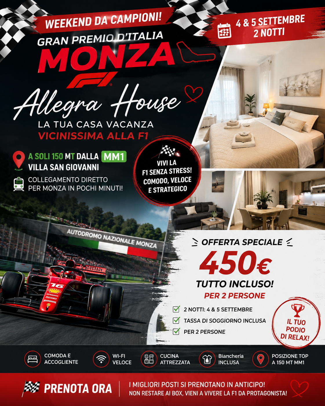 Casa vacanza Allegra House a Milano vicino alla metro M1 Villa San Giovanni.Bilocale Allegra House a Milano per soggiorni brevi